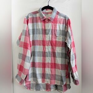 LOFT Pink and Gray Flannel